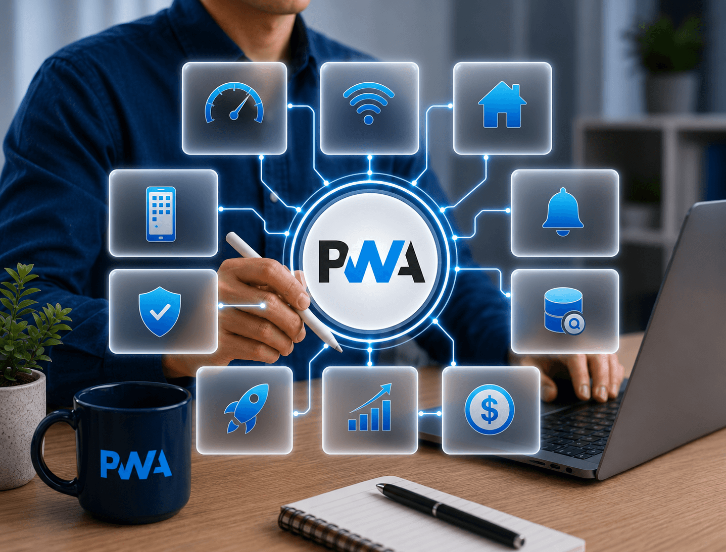 Progressive web app development capabilities across offline support, performance, and installability