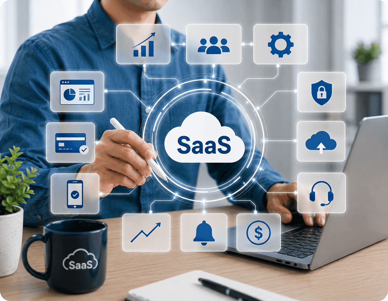 SaaS development capabilities across architecture, product design, and platform scaling